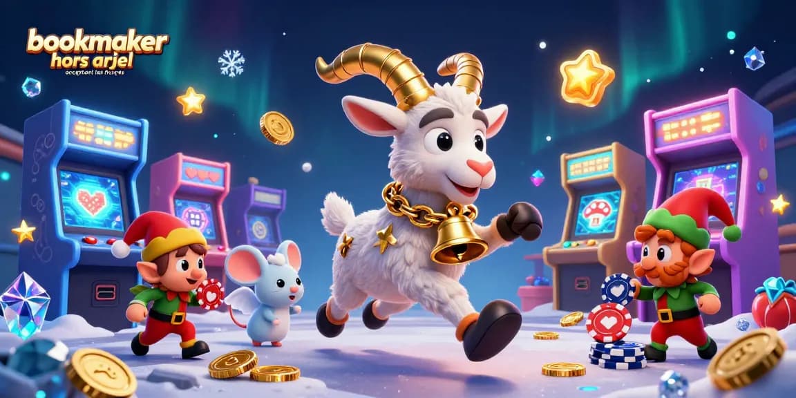 Capturer l'énergie d'un bookmaker hors arjel acceptant les français avec des personnages animés vibrant dans un casino pleine d'action.