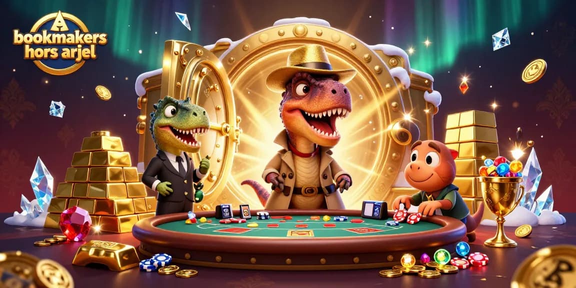 Les bookmakers hors arjel se rencontrent dans un casino en pleine action avec des personnages animés captivants.