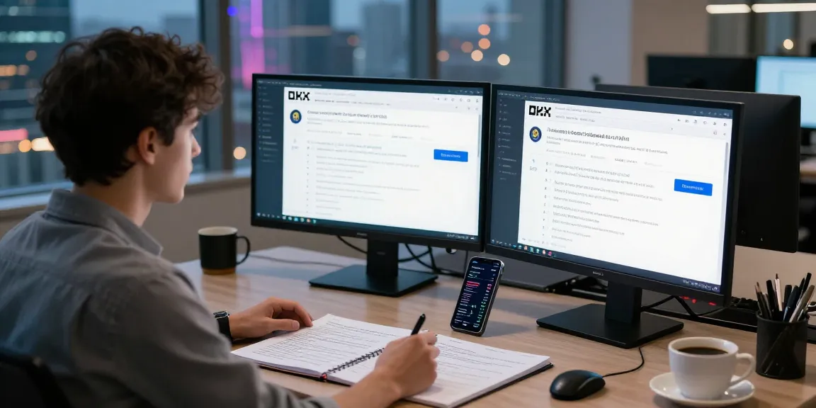 In-depth analysis of OKX crypto exchange reviews in a tech workspace.