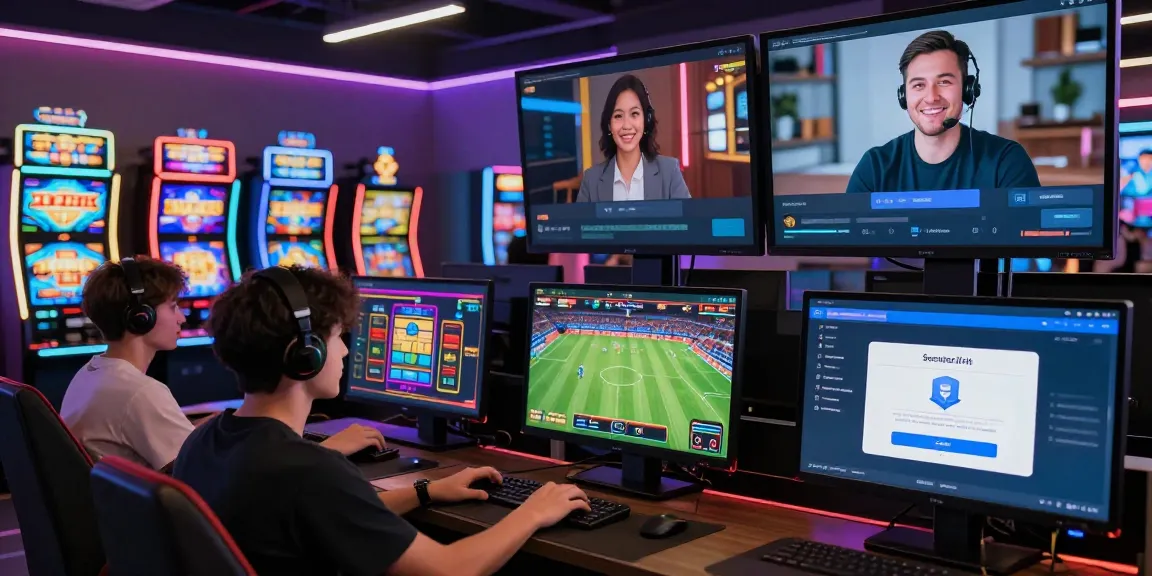 Engaging 鉅城 entertainment scene with online gaming, slot machines, and customer support.