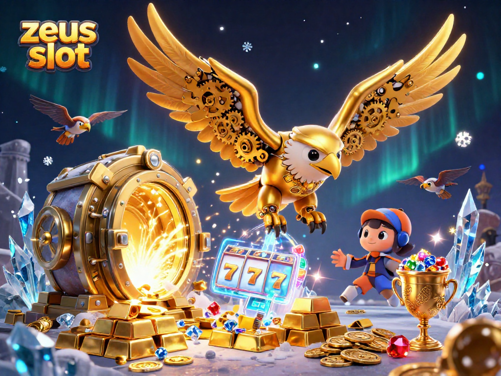 Experience electrifying wins with zeus slot in a dazzling 3D casino scene full of treasures.
