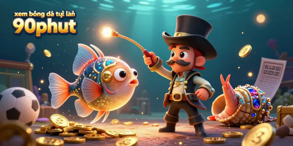 Experience xem bóng đá trực tuyến 90phut with an exciting underwater scene featuring dynamic betting elements.