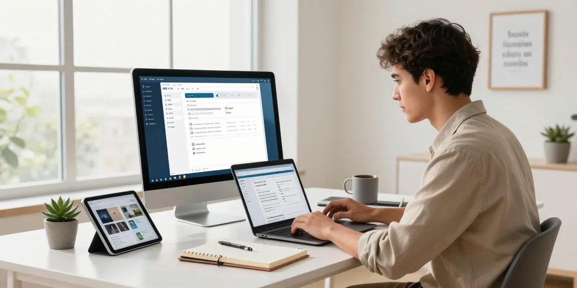 Efficient workspace for wps下载 showcasing modern office setup with WPS Office interface on screen.