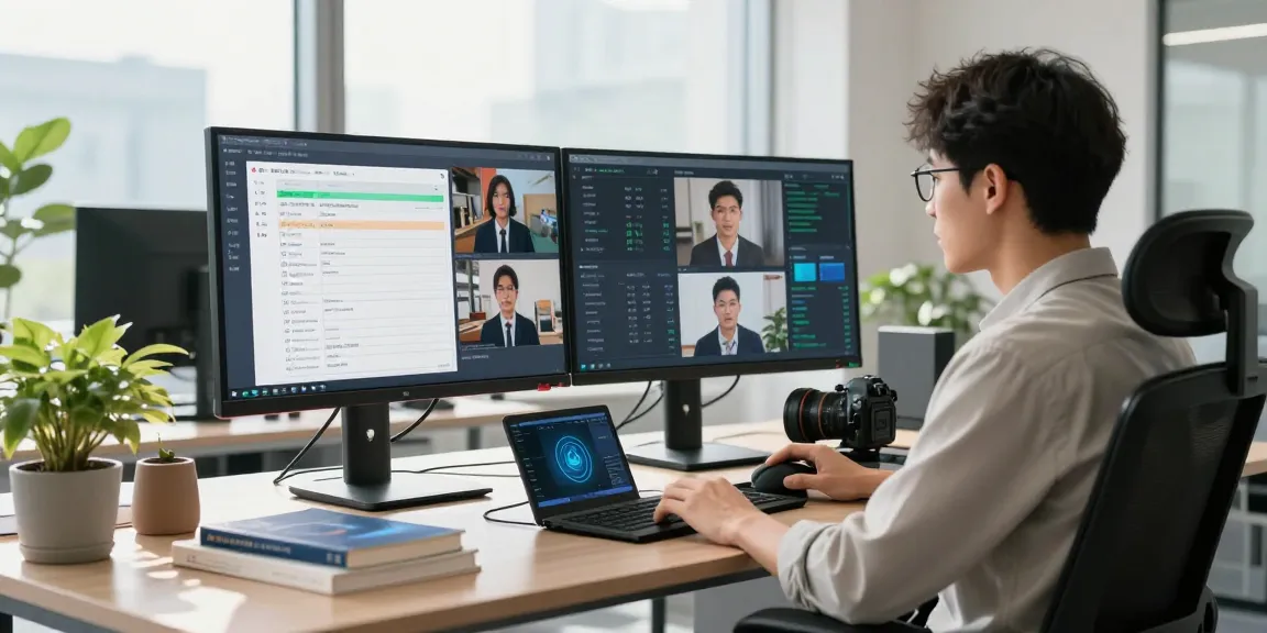 Analyze to detect AI image manipulation in a high-tech moderation workspace.