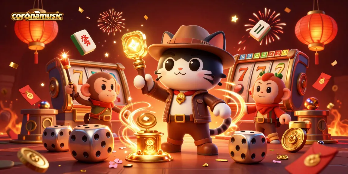 Spin to win with coronamusic at the colorful casino adventure with treasures!