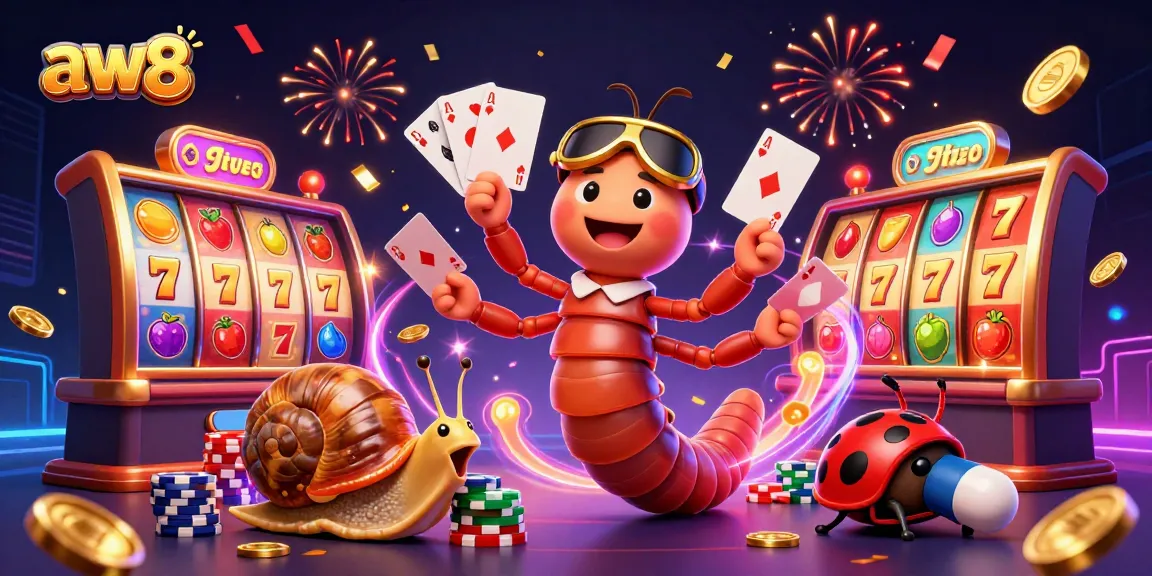 Experience thrilling gameplay at aw8 with dynamic slot reels and vibrant casino characters.