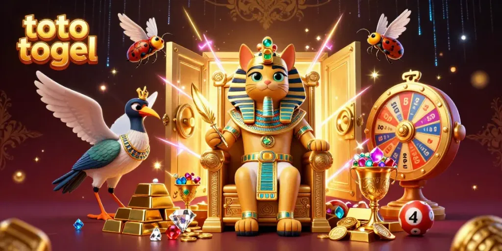 Engage in thrilling toto togel lottery with rich treasures and vibrant prize elements.
