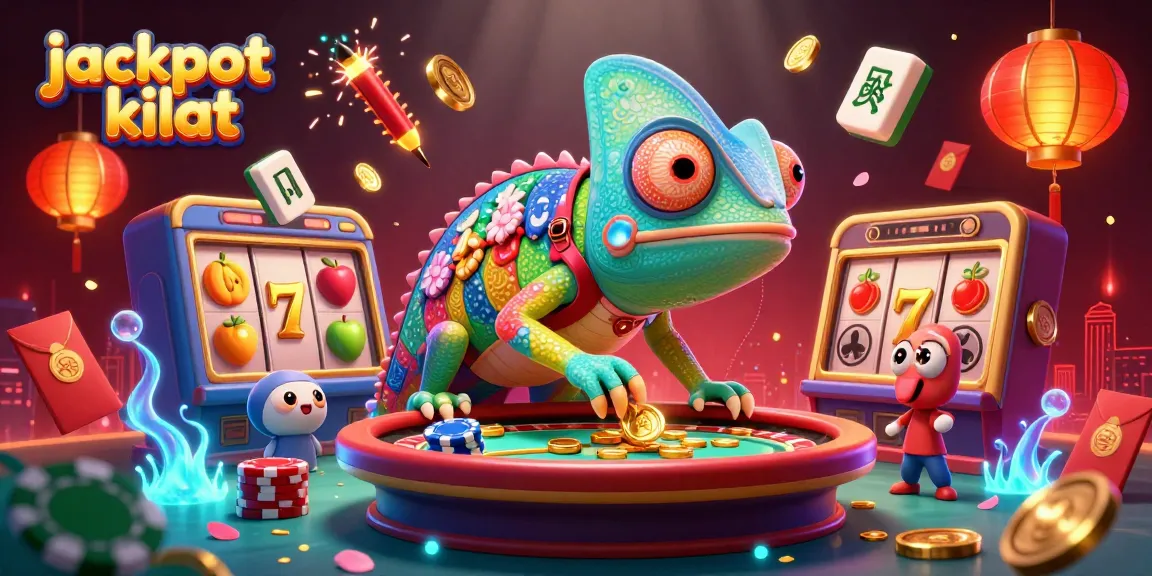 Experience the thrill of jackpot kilat with vibrant chameleon casino owner and dynamic slot elements.