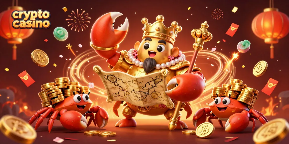 Jouez dans un crypto casino animé illustrant une scène festive avec des éléments de fête et de jeu en cryptomonnaie.
