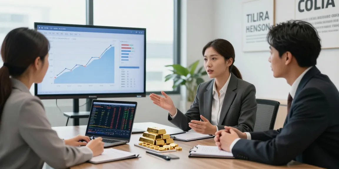 Explore top gold IRA options in a professional financial consultation setting showcasing gold investment strategies.