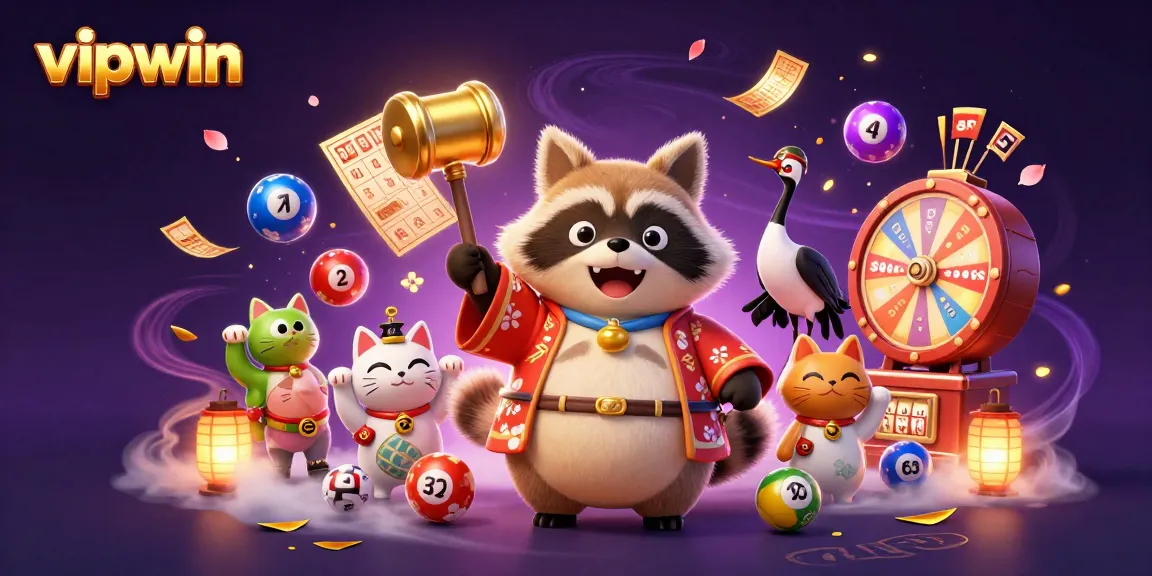 Experience the excitement of vipwin with vibrant illustrations of games and cheerful characters.