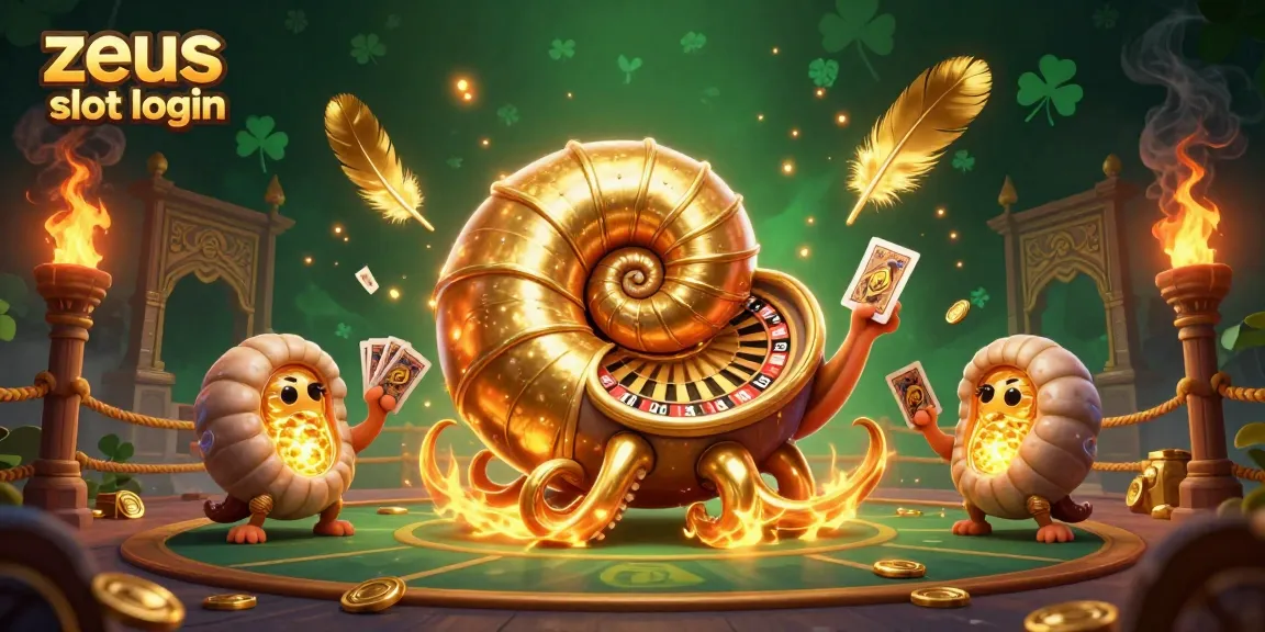 Experience the thrill of zeus slot login with jackpots and adventures in a grand casino illustrated scene.