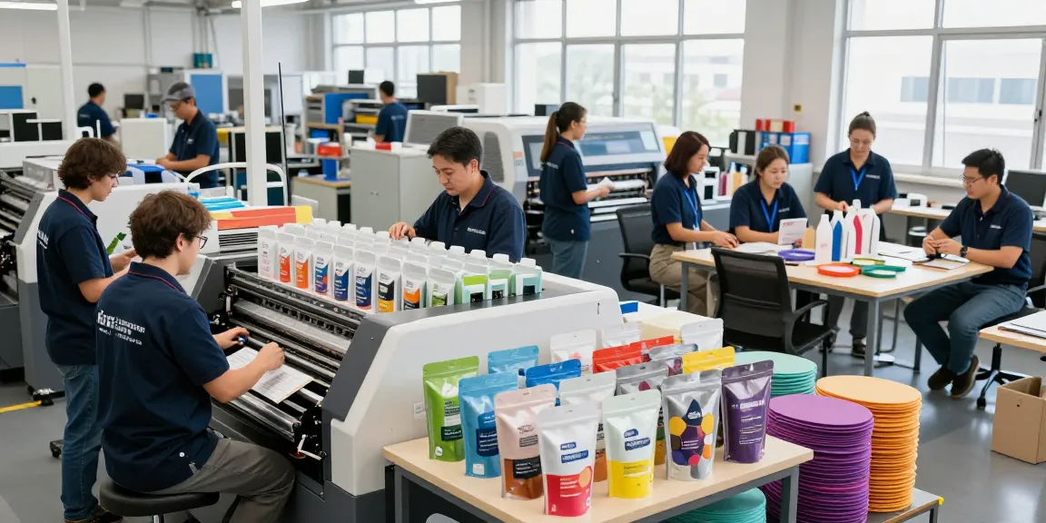 Stand up pouch manufacturing process with vibrant designs and advanced printing.