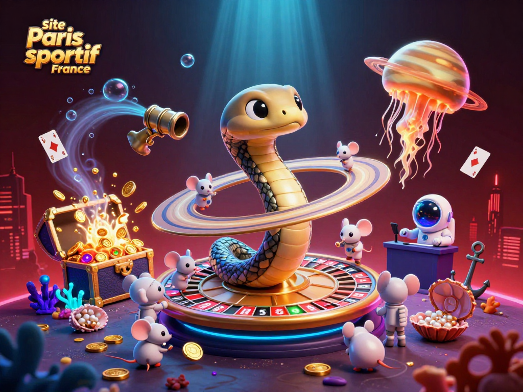 Placez vos paris sur le site paris sportif France avec des astronautes et un serpent cosmique.