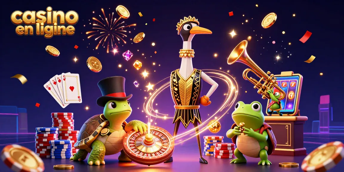 Découvrez l'excitation palpitante du casino en ligne avec nos personnages de dessin animé vibrants et des éléments de jeu dynamiques.