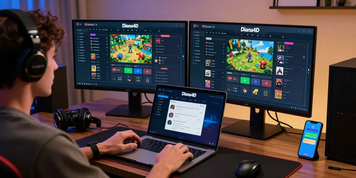 Diana4D platform pengguna bermain di laptop dengan akses yang aman dan nyaman.