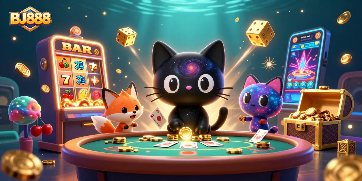 Engage with BJ888's lively casino atmosphere, featuring vibrant characters and casino games bursting with excitement.