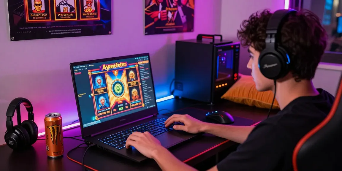 Pengalaman bermain Ayamtoto di lingkungan game digital dengan fokus pada antarmuka slot yang cerah.