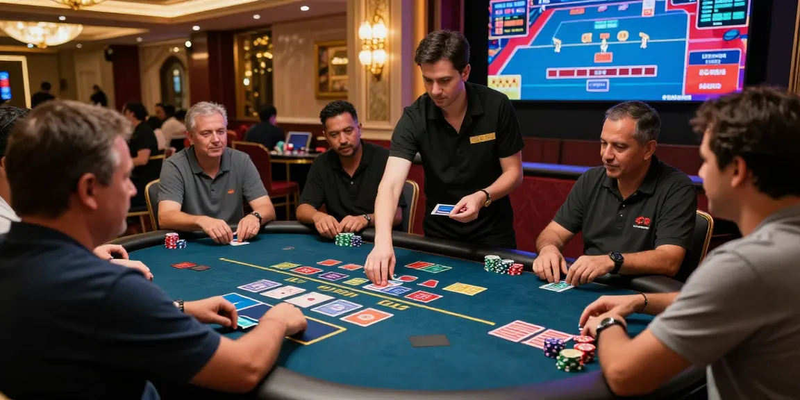 Engaging Andar Bahar live casino experience with professional dealer and excited players, showcasing real-time gaming.