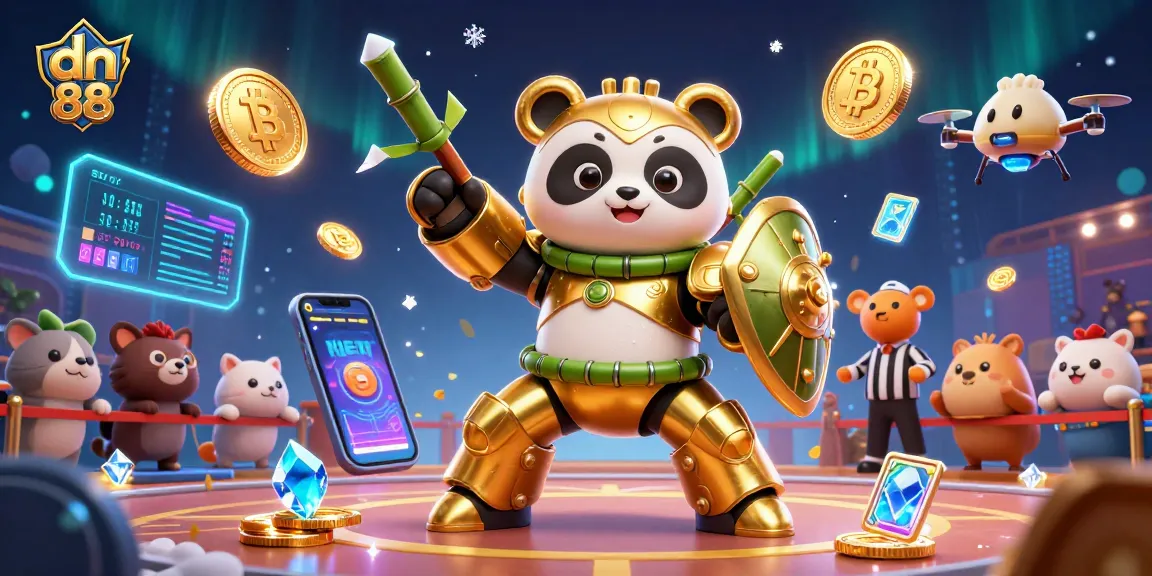 Join the excitement of dn 88 gaming with dynamic mech-suit battles and vibrant casino graphics.