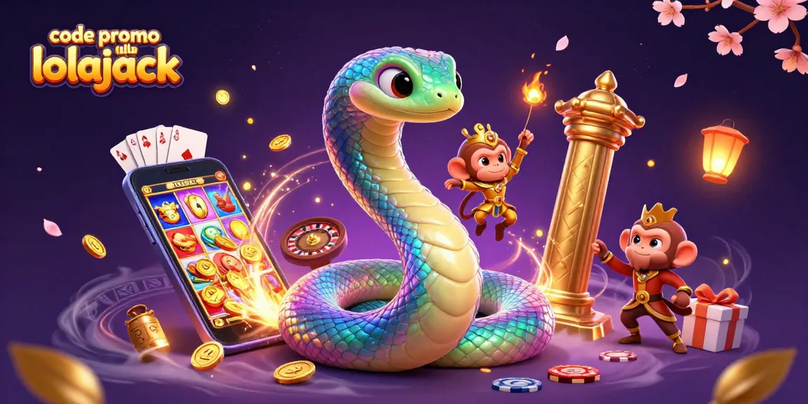Reveal the exciting world of slots with the code promo du casino lolajack featuring a vibrant casino scene full of games and winnings.