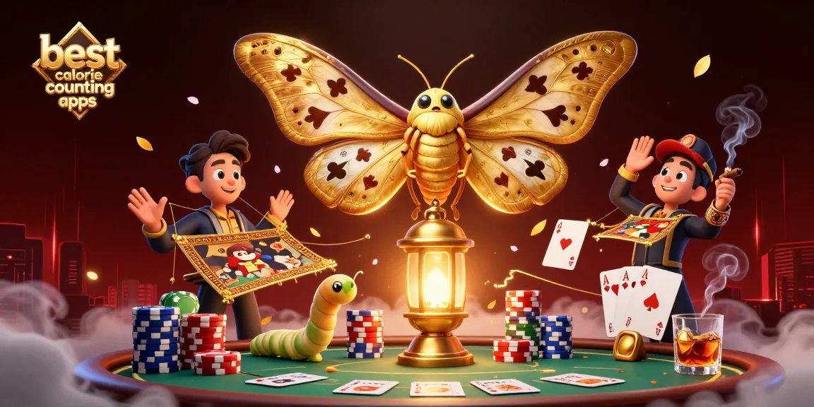 Engaging illustration showcasing the best calorie counting apps in a casino-themed environment with vibrant elements.