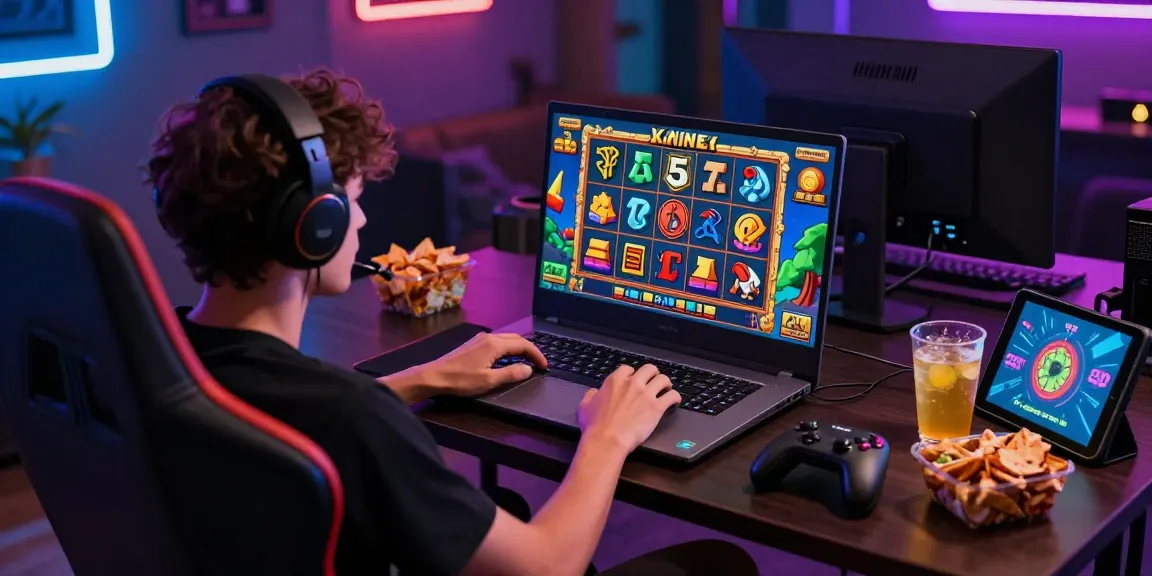 Player enjoying the Mine Slot game casino in a vibrant gaming setup, showcasing grid-based gameplay and engaging atmosphere.