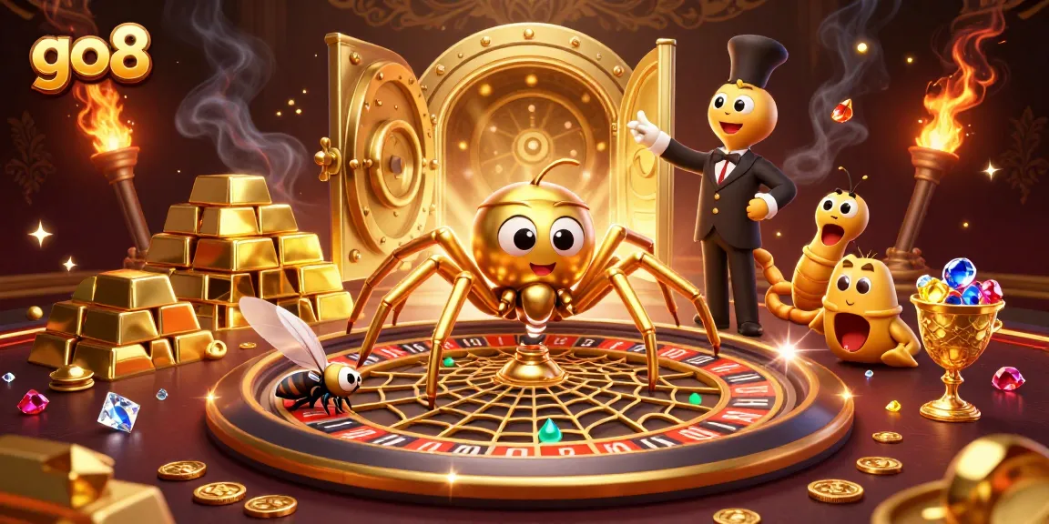 Watch the go8 spider spin a golden web at the thrilling online casino!