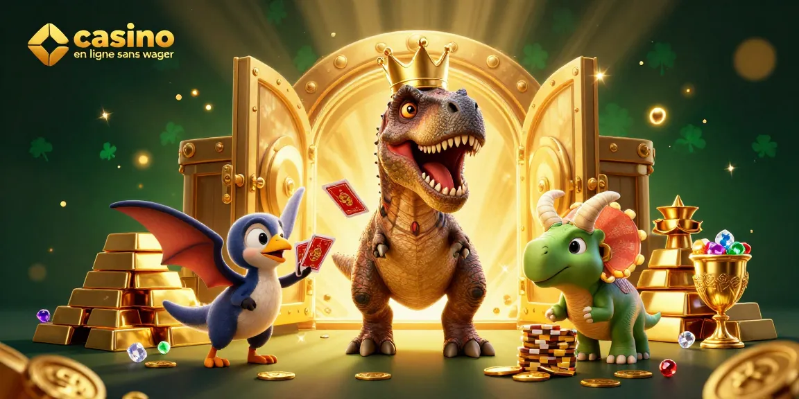 Gagnez avec le casino en ligne sans wager grâce à une partie excitante avec des dinosaures et des trésors.