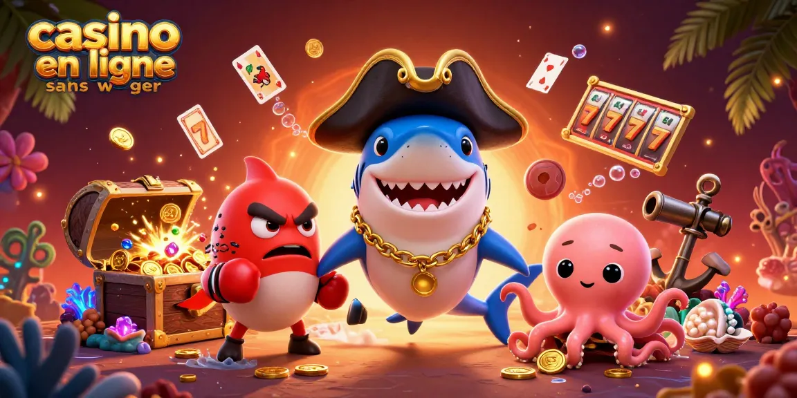 Vivez l'excitation du casino en ligne sans wager avec des personnages marins dynamiques et des trésors sous-marins.